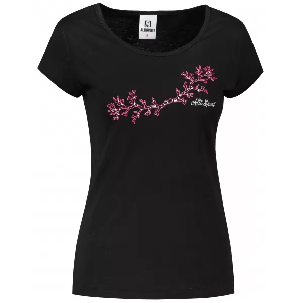  Damen-T-Shirt ALTISPORT ALW128122 SCHWARZ ROSA 