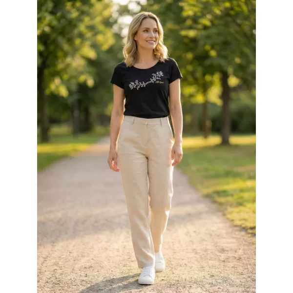  Damen-T-Shirt ALTISPORT ALW128122 SCHWARZ UND GOLD 