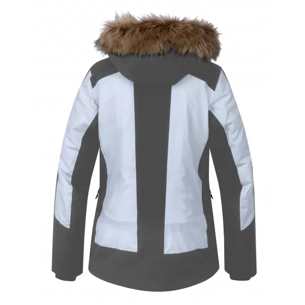  Damen-Skijacke HANNAH CANNA LEUCHTENDES WEIß/FROSTGRAU 