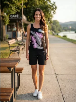 Damen-Tanktop ALTISPORT CARRYOVER ALW112136 SCHWARZ ROSA