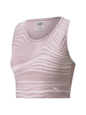 Damenoberteil PUMA STUDIO AOP CROP TANK 521561-18 WACHTEL