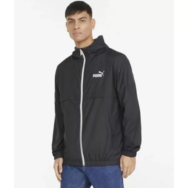  Herrenjacke PUMA ESS SOLID WINDBREAKER 847484-01 BLACK PUMA SCHWARZ 