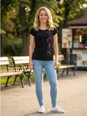 Damen-T-Shirt ALTISPORT ALW133122 SCHWARZ ROSA