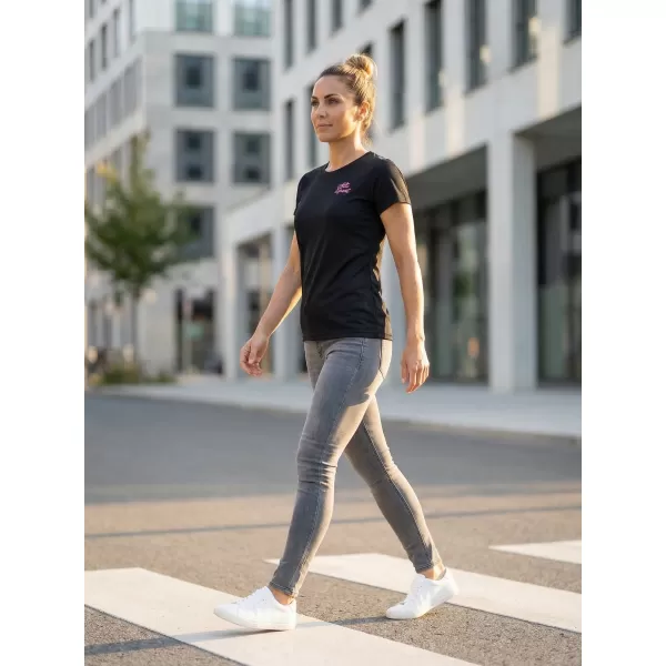  Funktions-T-Shirt für Damen ALTISPORT ALW056140 SCHWARZ ROSA 