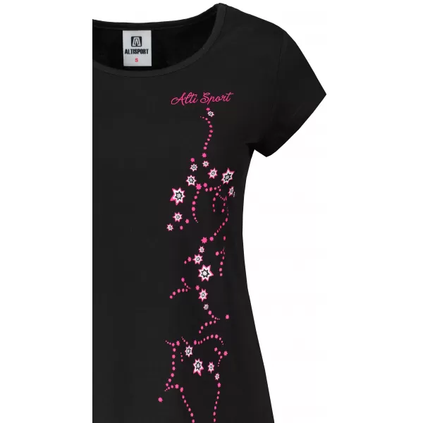  Damen-T-Shirt ALTISPORT ALW133122 SCHWARZ ROSA 