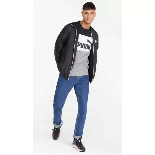  Herrenjacke PUMA ESS SOLID WINDBREAKER 847484-01 BLACK PUMA SCHWARZ 
