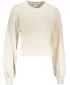 Crop-Top-Sweatshirt für Damen PUMA CLASSICS PUFF SLEEVE CREW 531616-73 ELFENBEINGLANZ