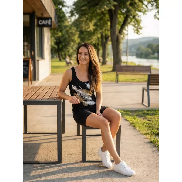  Damen-Tanktop ALTISPORT CARRYOVER ALW112136 SCHWARZ UND GOLD 