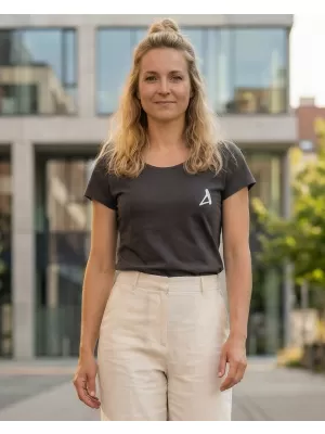 Premium-T-Shirt für Damen ALTISPORT ALW145154 HELLES ANTHRAZIT
