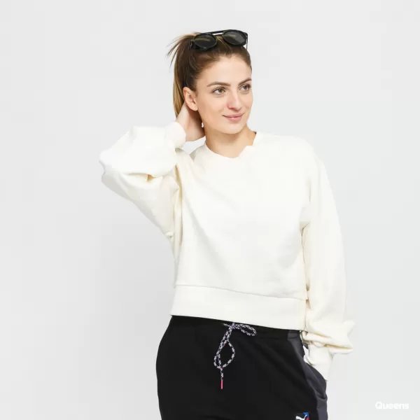  Crop-Top-Sweatshirt für Damen PUMA CLASSICS PUFF SLEEVE CREW 531616-73 ELFENBEINGLANZ 