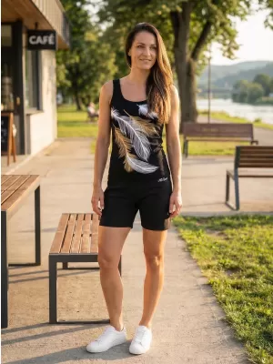 Damen-Tanktop ALTISPORT CARRYOVER ALW112136 SCHWARZ UND GOLD
