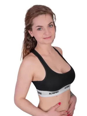 Damen-BH ALTISPORT DAKA LUNX085 SCHWARZ-WEISS