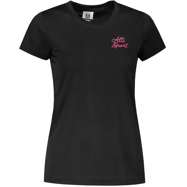  Funktions-T-Shirt für Damen ALTISPORT ALW056140 SCHWARZ ROSA 