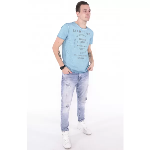  Herren-T-Shirt KIXMI NAVIN BLAU 