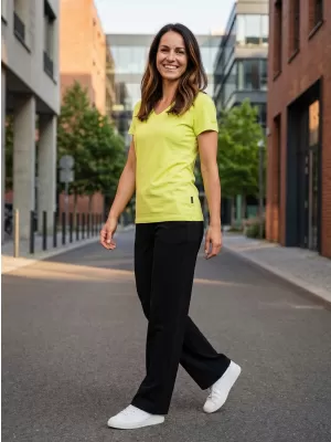 Damen-T-Shirt mit kurzen Ärmeln SAM 73 CLAUDIA WT 847 HELLGELB