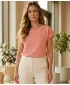 Damen-T-Shirt mit kurzen Ärmeln SAM 73 CELESTE WT 852 HELLORANGE