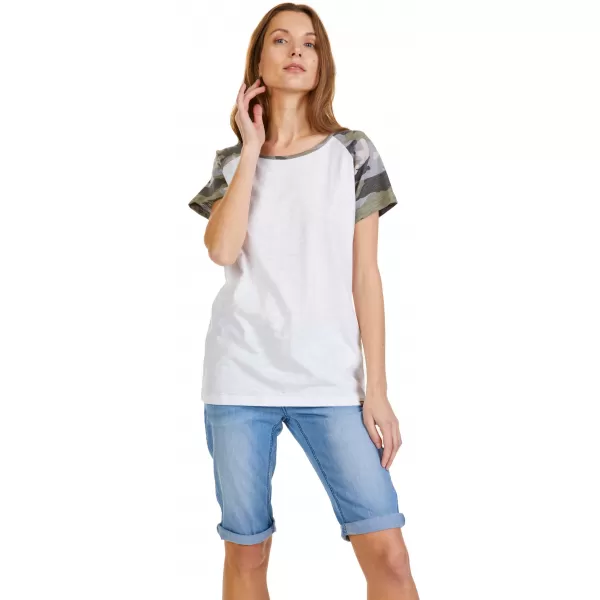  Damen-T-Shirt mit kurzen Ärmeln SAM 73 ROSE WT 850 WEIß 