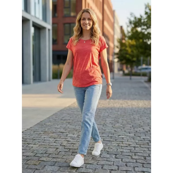  Damen-T-Shirt mit kurzen Ärmeln SAM 73 NASKA WT 858 LEUCHTEND ROSA 