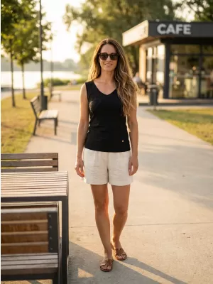 Damen-Tanktop KIXMI NAVILA SCHWARZ