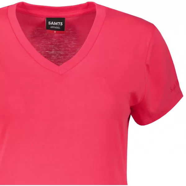  Damen-T-Shirt mit kurzen Ärmeln SAM 73 CLAUDIA WT 847 LEUCHTEND ROSA 