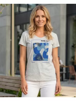 Damen-T-Shirt mit kurzen Ärmeln SAM 73 ILDA WT 855 HELLGRAU