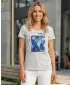 Damen-T-Shirt mit kurzen Ärmeln SAM 73 ILDA WT 855 HELLGRAU