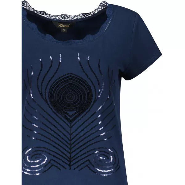  Damen-T-Shirt KIXMI NISSA DUNKELBLAU 