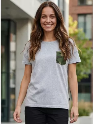 Damen-T-Shirt mit kurzen Ärmeln SAM 73 MARIE WT 848 HELLGRAU