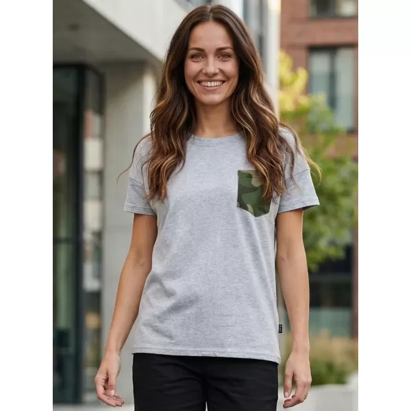  Damen-T-Shirt mit kurzen Ärmeln SAM 73 MARIE WT 848 HELLGRAU 