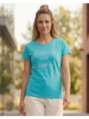 Damen-T-Shirt mit kurzen Ärmeln SAM 73 RENÉE WT 842 NEONGRÜN