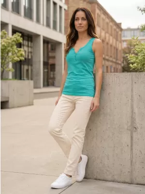 Damen-Tanktop SAM 73 INDIA WT 838 NEONGRÜN