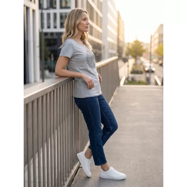  Frauen t -Shirt mit kurzen Ärmeln SAM 73 DEBORAH WT 845 HELLGRAU 
