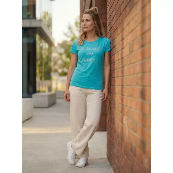  Damen-T-Shirt mit kurzen Ärmeln SAM 73 RENÉE WT 842 NEONGRÜN 