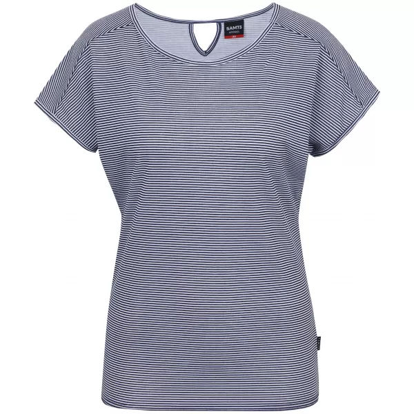  Damen-T-Shirt mit kurzen Ärmeln SAM 73 CELESTE WT 852 DUNKELBLAU 
