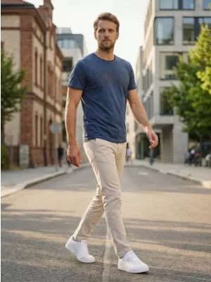 Herren-T-Shirt KIXMI NARSEY DUNKELBLAU