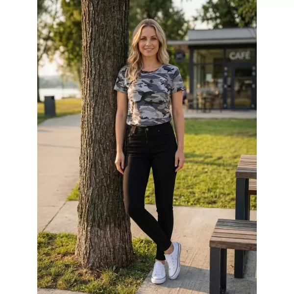  Frauen t -Shirt mit kurzen Ärmeln SAM 73 NORA WT 849 SCHWARZ 