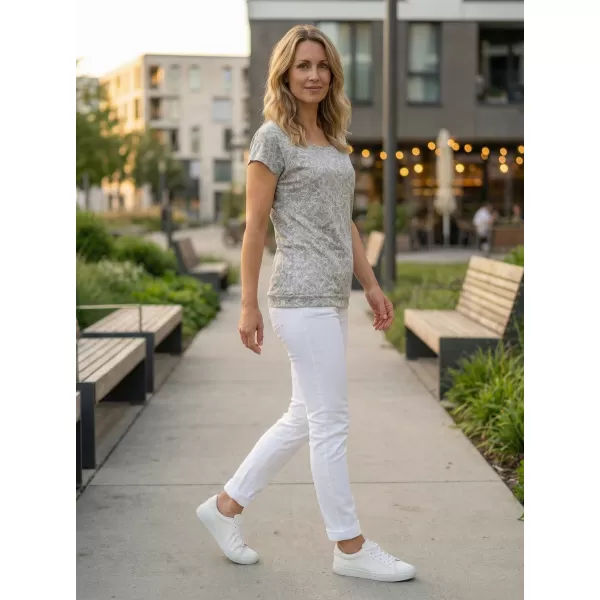  Damen-T-Shirt mit kurzen Ärmeln SAM 73 CINDY WT 859 HELLGRAU 