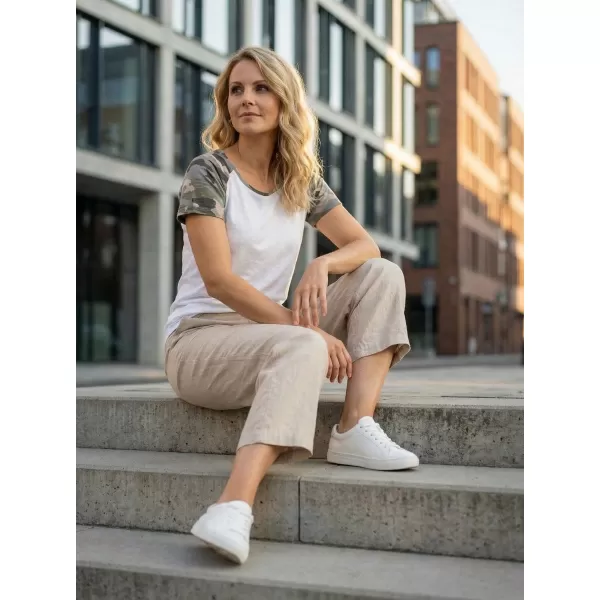  Damen-T-Shirt mit kurzen Ärmeln SAM 73 ROSE WT 850 WEIß 