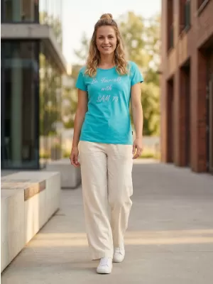 Damen-T-Shirt mit kurzen Ärmeln SAM 73 RENÉE WT 842 NEONGRÜN