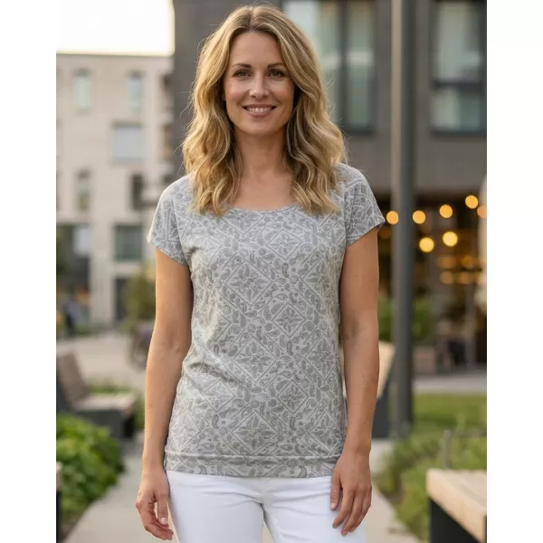  Damen-T-Shirt mit kurzen Ärmeln SAM 73 CINDY WT 859 HELLGRAU 
