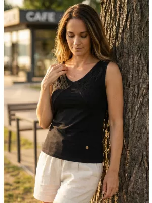 Damen-Tanktop KIXMI NAVILA SCHWARZ