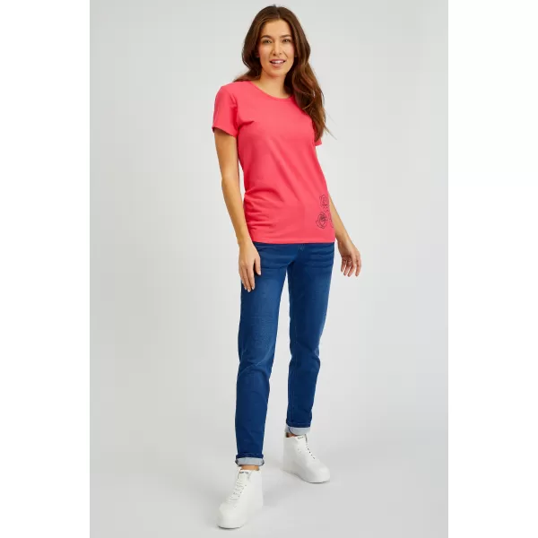  Damen-T-Shirt mit kurzen Ärmeln SAM 73 BETHANY WT 846 LEUCHTEND ROSA 