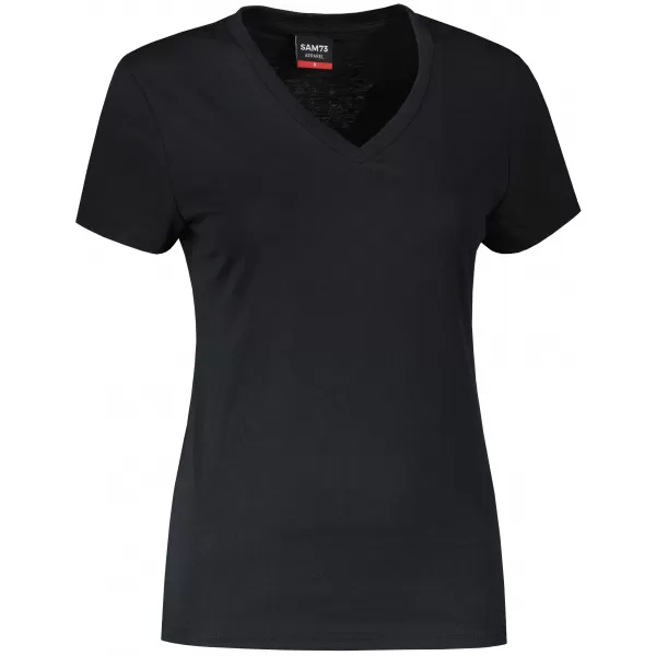  Damen-T-Shirt mit kurzen Ärmeln SAM 73 CLAUDIA WT 847 SCHWARZ 