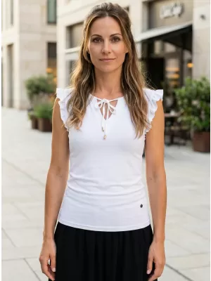 Damen-T-Shirt KIXMI NAILA WEIß