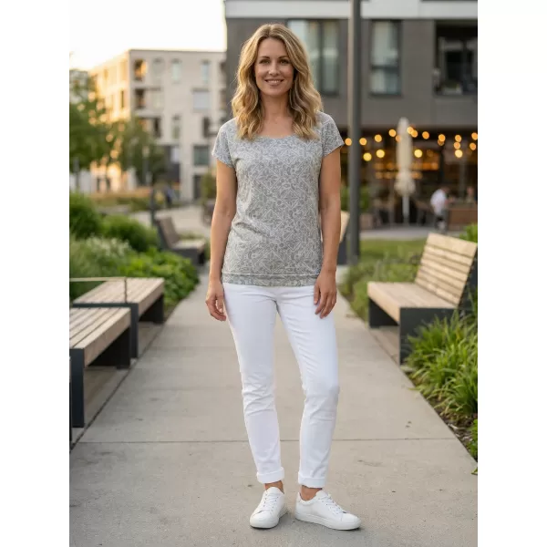  Damen-T-Shirt mit kurzen Ärmeln SAM 73 CINDY WT 859 HELLGRAU 