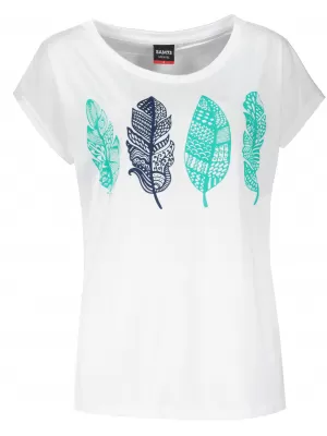 Frauen t -Shirt mit kurzen Ärmeln SAM 73 PENELOPE WT 861 WEIß