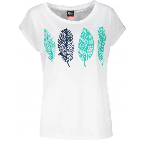  Frauen t -Shirt mit kurzen Ärmeln SAM 73 PENELOPE WT 861 WEIß 