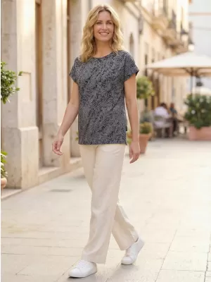 Damen-T-Shirt mit kurzen Ärmeln SAM 73 VERONICA WT 843 SCHWARZ