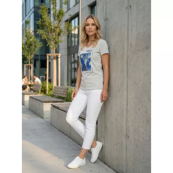  Damen-T-Shirt mit kurzen Ärmeln SAM 73 ILDA WT 855 HELLGRAU 