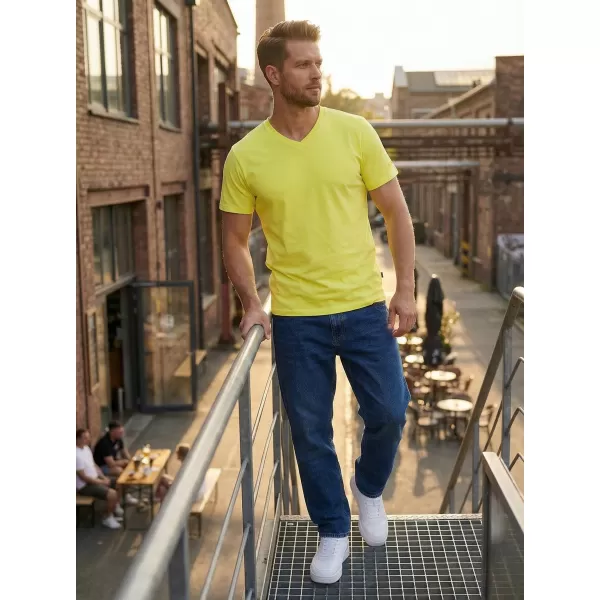  Herren-T-Shirt mit kurzen Ärmeln SAM 73 LEONARD MT 793 HELLGELB 